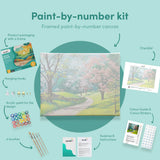 Painting by numbers Park with Pink Trees