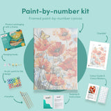 Painting by numbers Poppies with Butterfly