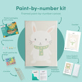 Painting by numbers Rabbit with Green Scarf