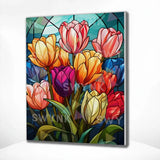 Painting by numbers Radiant Tulips in Full Bloom