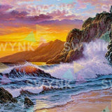 Paint by numbers Meri auringonlaskun kanssa