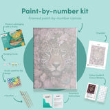 Painting by numbers Tiger Surrounded by Beautiful Flowers