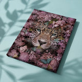 Painting by numbers Tiger Surrounded by Beautiful Flowers