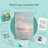 Painting by numbers Waves with Sun