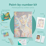 Paint by numbers Nainen väreillä