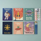 Quirky Space Adventures - Mini Painting by numbers Set of 6