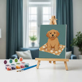 Retro Dog Days - Mini Painting by numbers Set of 6