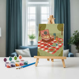 Retro Picnic Vibes - Mini Painting by numbers Set of 6
