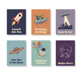 Retro Space Wonders - Mini Painting by numbers Set of 6