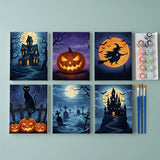 Spooky Nights Kollektion - Mini Malen nach Zahlen 6er-Set