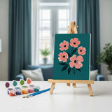 Slående blomster - Maling efter tal Minisæt med 6