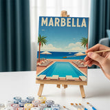 The Global Getaway Collection - Mini paint by numbers Set med 6