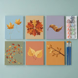 Whispering Autumn Leaves - Mini Painting by numbers Set of 6