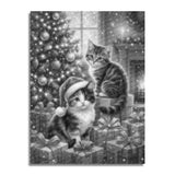 2 Christmascats Dot Painting