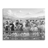 Happy Farm Cows Dot Painting