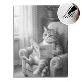 Cat on a Couch Dot Painting