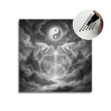 Ying Yang Waterfall Dot Painting