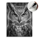 Angry Owl Dot Painting