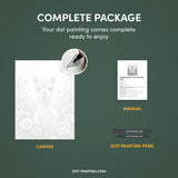 Alpaca with Flowers Dot Painting