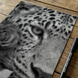 Botanical Panther Dot Painting