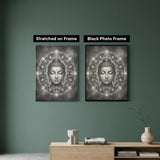 Buddha with Flowers Dot Painting