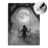 Moonlight Swing Dot Painting