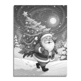 Santa Claus with Christmas Tree Dot Painting